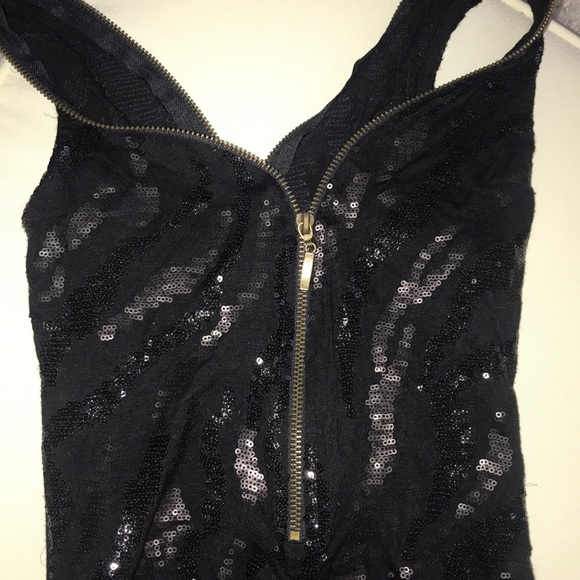 Black Sequin Mini Dress - Picture 3 of 5